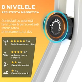 HOMCOM Cyclette Magnetică Pliabilă, Reglabilă pe Înălțime și Intensitate, Antrenament Cardio, Galbenă | Aosom Romania