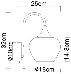 Aplică Globo 15548WG MAXY 1xE27/40W/230V