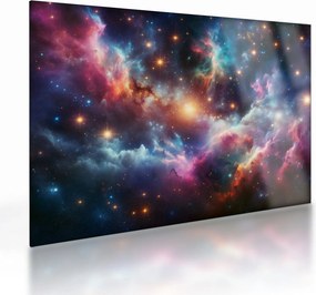 Tablou pe sticlă - Univers întunecat (70x50 cm)