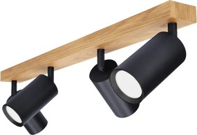 Brilagi - Spot SELE 4xGU10/30W/230V negru/decor stejar