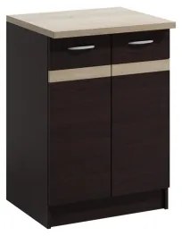 Set mobilier de bucătărie VALERIA 240 cm, stejar sonoma/maro