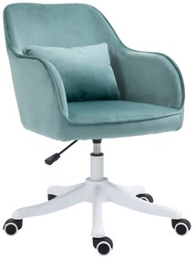 Vinsetto Scaun de birou cu perne de masaj cu roti inaltime reglabila, captuseala ergonomica de lux verde | Aosom Romania