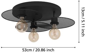 Plafonieră Eglo 43728 IKESTON 3xE27/40W/230V