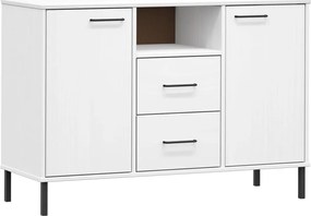 vidaXL Servantă cu picioare metalice „OSLO” alb 113x40x77 cm lemn
