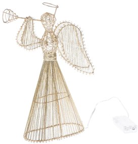 Decorațiune luminoasă aurie cu baterii Angel – Dakls