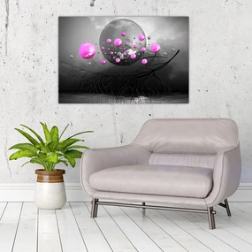 Tabloul cu bile roz (90x60 cm)