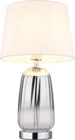 Globo 24142W - Lampă de masă CLASSY 1xE27/40W/230V alb/argintiu