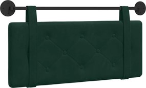 vidaXL Cap de pat suspendat Verde închis 110 x 55 x 5 cm Catifea