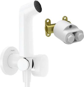 Set dus igienic cu corp ingropat Hansgrohe Bidette S EcoSmart 1 jet alb mat