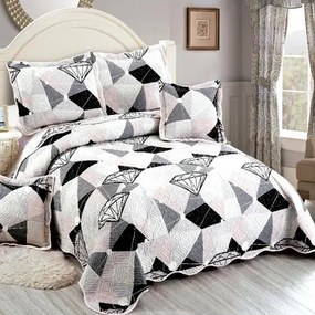 Cuvertura bumbac 100%, 5 piese, pat 2 persoane, 230x250 cm, CB104
