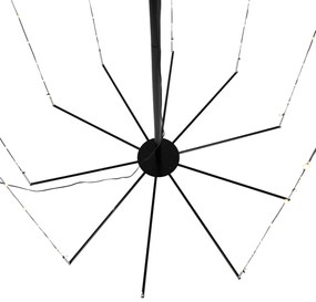 Lampă de podea de Crăciun neagră 240 cm, incl. LED IP44 cu telecomandă - Nagi