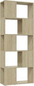 vidaXL Bibliotecă/Separator cameră, stejar sonoma, 60x24x155 cm