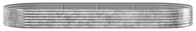Jardiniera, argintiu, 373x140x36 cm, otel vopsit electrostatic 1, Argintiu, 373 x 140 x 36 cm