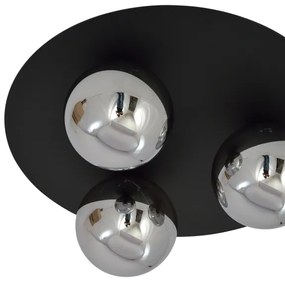 Plafonieră SOLAR 3xE14/10W/230V negru/gri