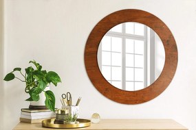 Oglinda cu decor rotunda Lemn natural