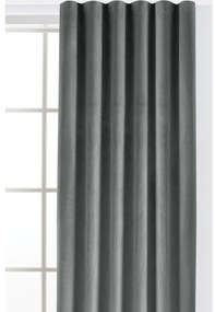 Draperie gri dimout (semi-opacă) din catifea 200x250 cm Velto – Filumi