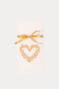 Prosoape de bucătărie HEART, 2 buc Crem-Muștar /Cream-Mustard Set (2 buc, 40x60 cm)