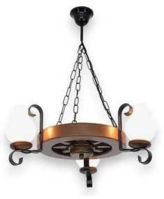 Lustră pe lanț Brilagi ROATA 3xE14/40W/230V fag/nuc