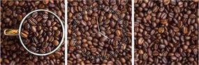Tablou - boabe de cafea (cu ceas) (90x30 cm)
