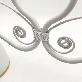 Lustră pe lanț RETRO 2xE27/60W/230V alb mat