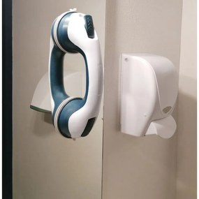 Bară pentru baie cu ventuze Spirella SAFE, albă,29 cm