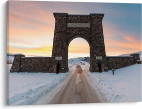 Tablou cu poarta, Yellowstone (70x50 cm)