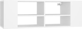 vidaXL Dulap TV montat pe perete, alb, 102x35x35 cm, lemn prelucrat