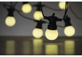 Lanț LED decorativ de exterior 10xLED/10m IP44 alb