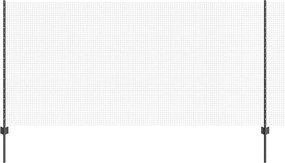 vidaXL Gard cu Stâlp Gri 1,2 x 10 m Oțel și PVC