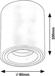 Spot aplicat tavan Kobald gri