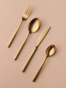 Set auriu de tacamuri din otel inoxidabil, pentru 4 pers, Cutlery