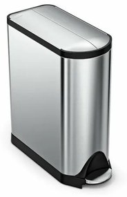 Simplehuman Coș de gunoi cu pedală pentru deșeuri selectate 45 l, inox, 45 l