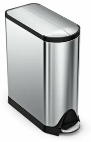 Simplehuman Coș de gunoi cu pedală pentru deșeuri selectate 45 l, inox, 45 l