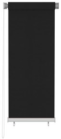Jaluzea rulou de exterior, negru, 60x140 cm Negru, 60 x 140 cm