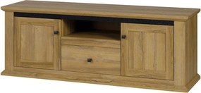 Comoda TV LEON MZ15, stejar grand, DTD laminat, 150x45x55 cm