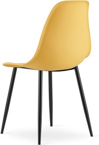 OFERTA Scaun OSAKA mustard cu picioare negre calitatea II