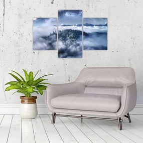 Tablou pădurii în ceață (90x60 cm)