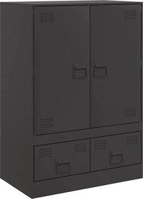 vidaXL Dulap înalt, negru, 67x39x95 cm, oțel