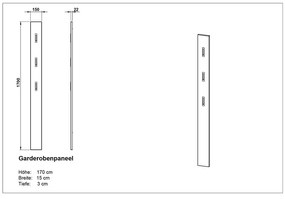 Cuier de perete cu aspect de lemn de stejar Telde - Germania
