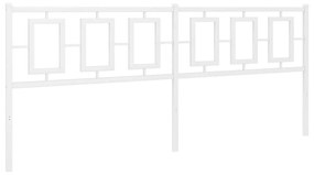 374327 vidaXL Tăblie de pat metalică, alb, 193 cm
