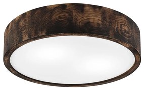 Plafonieră OAK SMOKY 2xE27/15W/230V ø 37,5 cm stejar/maro închis