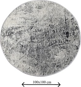 Covoraș de baie gri ø 100 cm Evidence – Foutastic