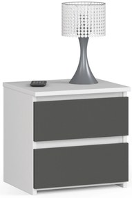 Noptieră Cleania CL2 (alb + gri). 1070716