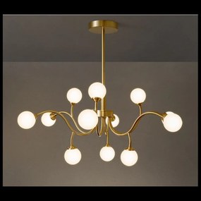 Lustra LED cu 12 Globuri Elit'S Mat, Lumina NEUTRA, 60W