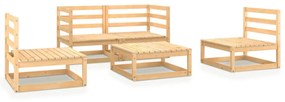 3075384 vidaXL Set mobilier de grădină, 5 piese, lemn masiv de pin