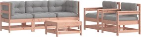 vidaXL Set mobilier de grădină cu perne, 6 piese, lemn masiv Douglas