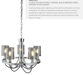 Candelabru elegant design modern Catalina 5L 9045-5CC SRT