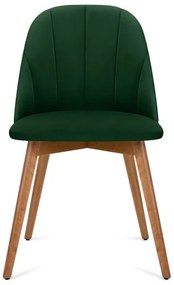 Scaun de dining BAKERI 86x48 cm verde închis/stejar deschis