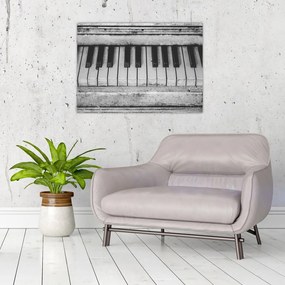 Tablou pe sticlă - Pian (70x50 cm)