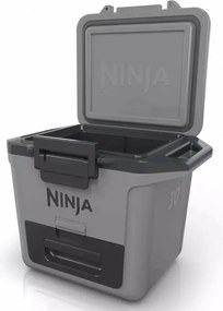 Lada frigorifica Ninja FrostVault FB131EUGY, 28 l, Pasiva, 48 doze, Pastreaza gheata pana la 5 zile, Compartiment uscat, Gri